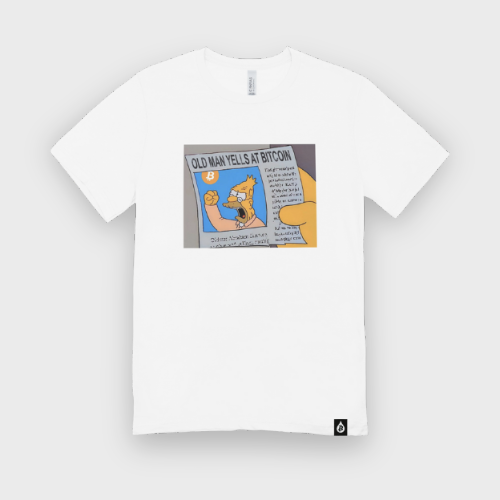 DripBTC Old Man Yells at Bitcoin T-Shirt Mens
